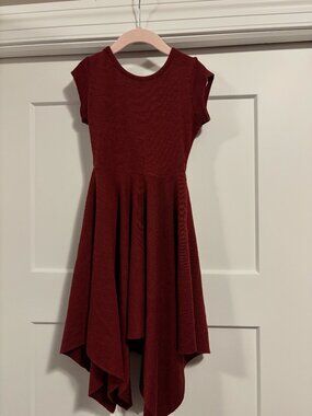 Youth Ribbed Red Dress